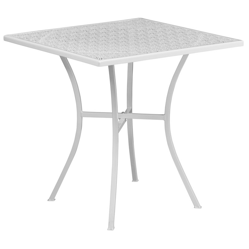 Zipcode Design™ Malbon Square Patio Table Outdoor Steel Square Patio Table & Reviews Wayfair
